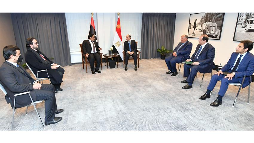 الرئيس السيسي يؤكد دعم مصر الكامل لتحقيق المصلحة العليا لليبيا