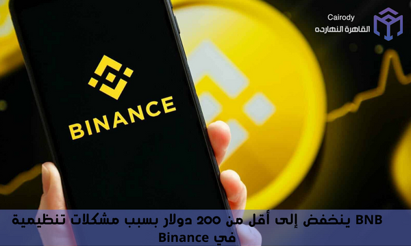 BNB ينخفض ​​إلى أقل من 200 دولار بسبب مشكلات تنظيمية في Binance